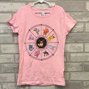 Next Level Apparel Pink Pokémon Short Sleeve Tshirt Size Large 10/12